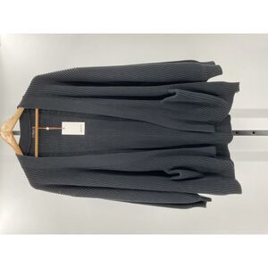 Quince Women's 100% Organic Cotton Oversized Cardigan Black XL